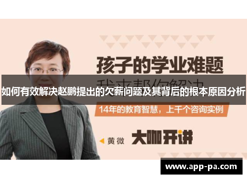 如何有效解决赵鹏提出的欠薪问题及其背后的根本原因分析