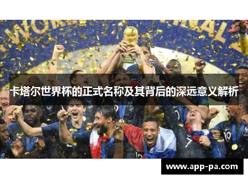 卡塔尔世界杯的正式名称及其背后的深远意义解析